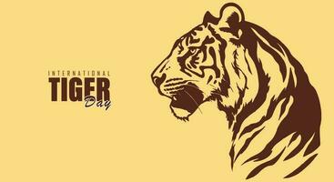 internationell tiger dag, vektor illustration