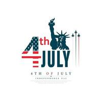 USA 4 .. von Juli, Unabhängigkeit Tag USA, Vektor Illustration