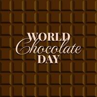 Welt Schokolade Tag, Illustration Design von Gruß Poster oder Sozial Medien Post zum Welt Schokolade Tag vektor