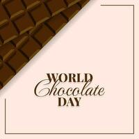 Welt Schokolade Tag, Illustration Design von Gruß Poster oder Sozial Medien Post zum Welt Schokolade Tag vektor