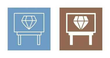 Diamant-Ausstellungsvektorsymbol vektor