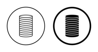 Vektorsymbol für Stapel von Münzen vektor