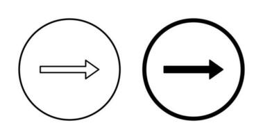 einzigartiges Vektorsymbol mit Pfeil nach rechts vektor