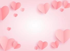Valentinstag Herz Symbol, Liebe und Gefühle Hintergrund Design vektor