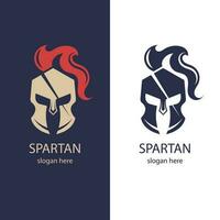 Gradient spartanisch Helm Logo Vorlage vektor