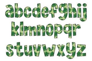 handgjord monstera brev. Färg kreativ konst typografisk design vektor