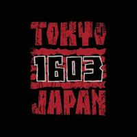 Tokio. Jahrgang Design. Briefmarke Typografie, T-Shirt Grafik, drucken, Poster, Banner, Flyer, Postkarte vektor