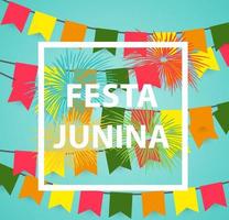 Festa Junina Urlaub Hintergrund traditionelle Brasilien Juni Festival Party vektor
