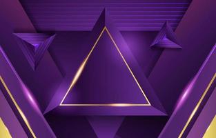 Dreieck lila Gold Luxus Hintergrund vektor