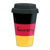 Kaffee Tasse mit ein Flagge Deutschland. vektor