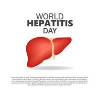 Welt Hepatitis Tag, Vektor Illustration