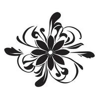 Blumen- Blume Vektor Design schwarz Farbe Illustration