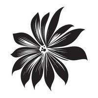 Blumen- Blume Vektor Design schwarz Farbe Illustration