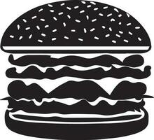 burger mat vektor silhuett