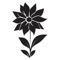 Blumen- Blume Vektor Design schwarz Farbe Illustration