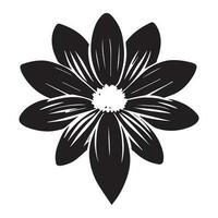 Blumen- Blume Design Vektor Illustration schwarz Farbe