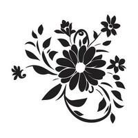 Blume Design Vektor Illustration schwarz Farbe