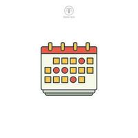 Kalender Symbol. ein ordentlich und organisiert Vektor Illustration von ein Kalender, symbolisieren Terminplanung, Planung, und behalten Spur von wichtig Termine.