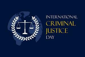 Vektor Illustration von International kriminell Gerechtigkeit Tag Poster oder Banner Design