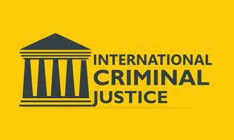 vektor illustration av internationell kriminell rättvisa dag affisch eller baner design