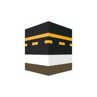 kaaba islamic religion symbol illustration på vit bakgrund vektor