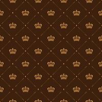 nahtloses Muster der königlichen Tapete mit Luxushintergrund der Krone und der dekorativen Elemente vektor
