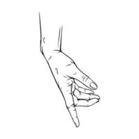 hand dragen gest skiss vektor illustration linje konst