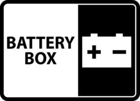 symbol batteri tecken batteri låda på vit bakgrund vektor