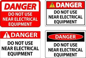 fara do inte använda sig av nära elektrisk Utrustning vektor