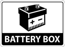 Symbol Batterie Zeichen Batterie Box auf Weiß Hintergrund vektor