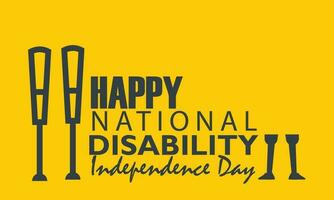 National Behinderung Unabhängigkeit Tag. Urlaub Konzept. Vorlage zum Hintergrund, Netz Banner vektor