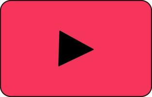 schwarz und Rosa Youtube Symbol im eben Stil. vektor