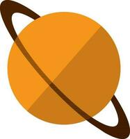 Orange und braun Satellit auf Weiß Hintergrund. vektor