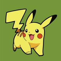 pikachu vektor konst eller vektor illustration på pickachu