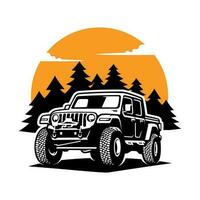 Abenteuer Auto Illustration Symbol Logo Vektor