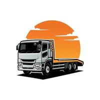 LKW Unternehmen, Pritsche LKW Logo Vektor