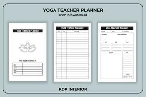 Yoga Lehrer Planer kdp Innere vektor