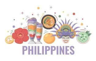 Philippinen Reise Karikatur vektor