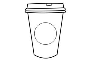 Kaffee Tasse Linie Kunst Bohne trinken Illustration vektor