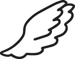 änglars vinge ikon skiss tecknad serie hand dragen vektor