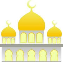 moské vektor illustration. skinande moské ikon för tecken och symbol av muslim dyrkan plats. moské lutning ikon av islam religion och muslim tro. plats av muslim till be