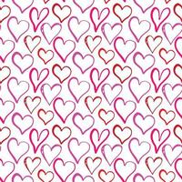Herzsymbol nahtlose Mustervektorillustration. Hand gezeichnete Skizze Gekritzel Hintergrund. Heiliger Valentinstag oder Frauentag Hintergrund vektor