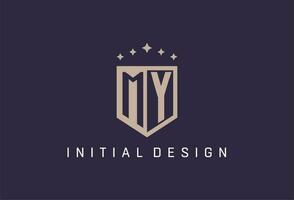 meine Initiale Schild Logo Symbol geometrisch Stil Design vektor