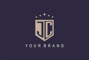jc Initiale Schild Logo Symbol geometrisch Stil Design vektor