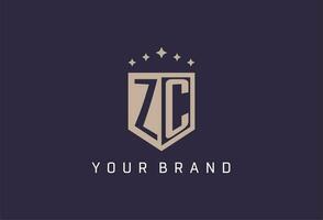 zc Initiale Schild Logo Symbol geometrisch Stil Design vektor