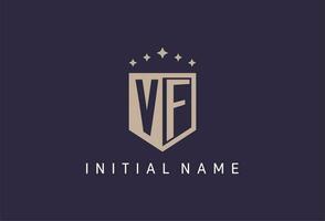 vf Initiale Schild Logo Symbol geometrisch Stil Design vektor