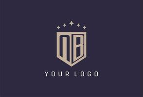 nb Initiale Schild Logo Symbol geometrisch Stil Design vektor