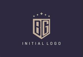 bg Initiale Schild Logo Symbol geometrisch Stil Design vektor