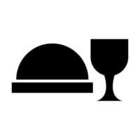 Abendessen Glyphe Symbol Design vektor