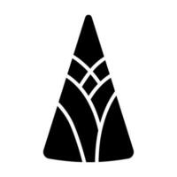 Bambus schießt Vektor Glyphe Symbol zum persönlich und kommerziell verwenden.